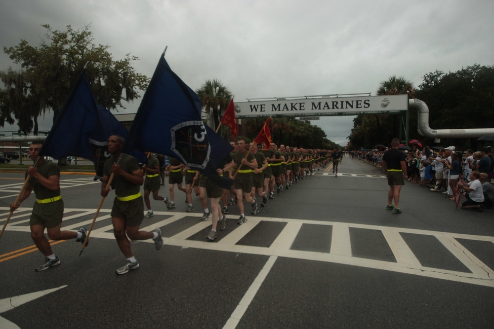 Photo Gallery: Motivational run pumps up Parris Island’s newest Marines