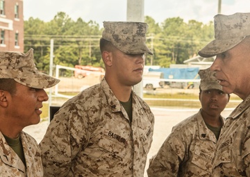 Maj. Gen. Juan G. Ayala visits Camp Lejeune