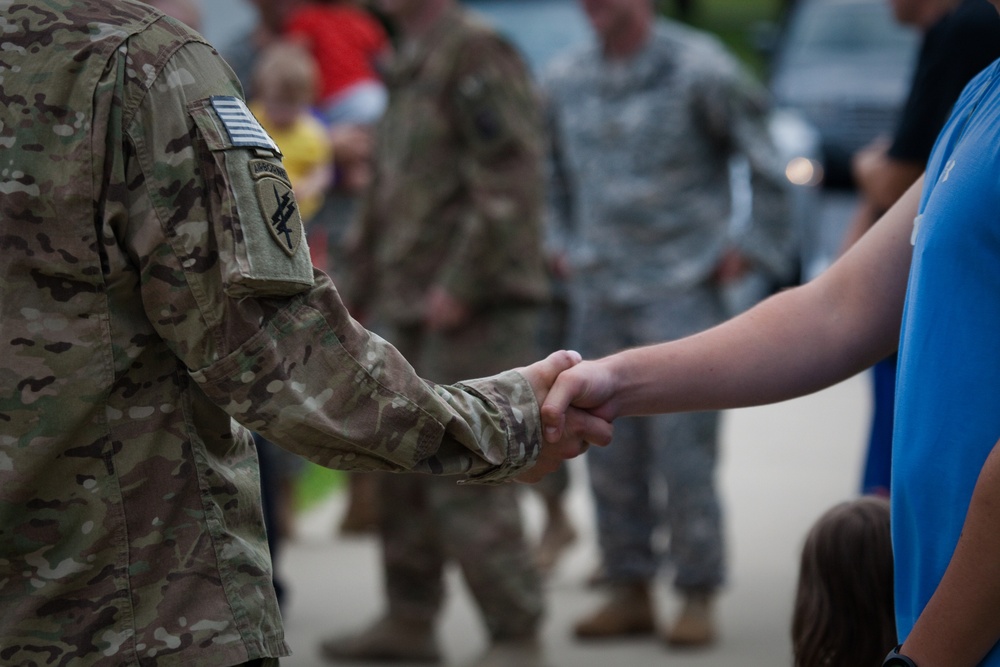 55th Signal Company (Combat Camera) 'Welcome Home' event for soldiers returning from Afghanistan