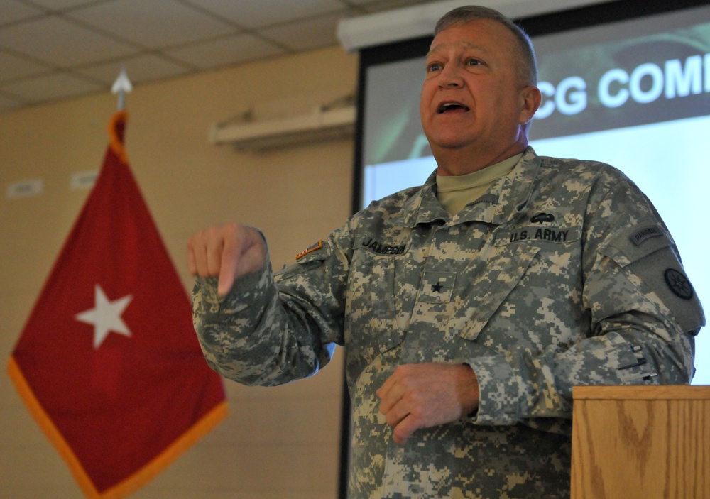 Brig. Gen. Jameson speaks at Operation Sustainment Warrior