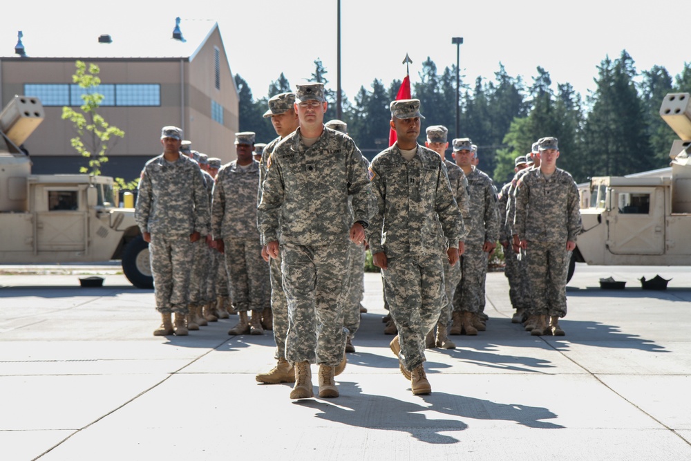 Air defense artillery battery change of command ceremony