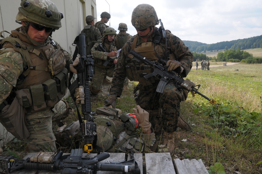 Regimental combat team mission rehearsal exercise