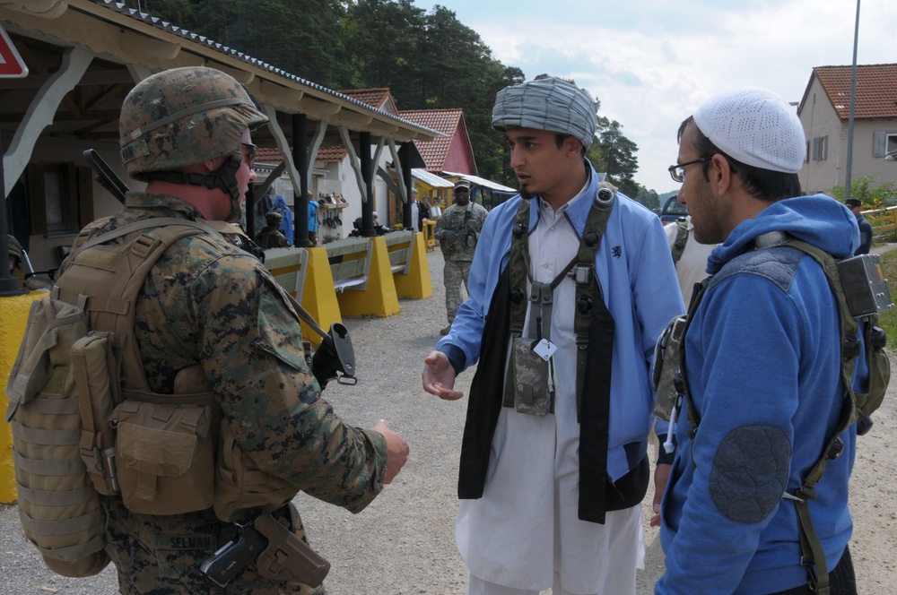 Regimental combat team mission rehearsal exercise