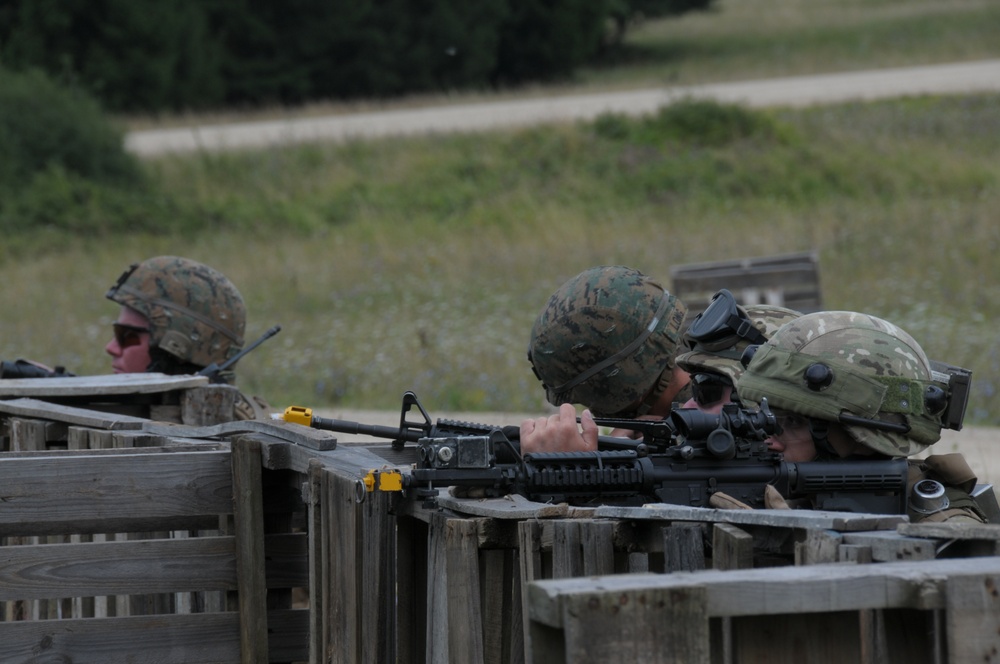 Regimental combat team mission rehearsal exercise