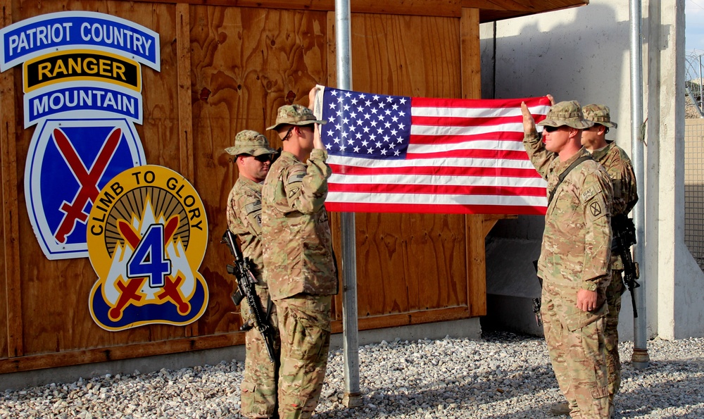 Spc. Christopher Ward re-enlists