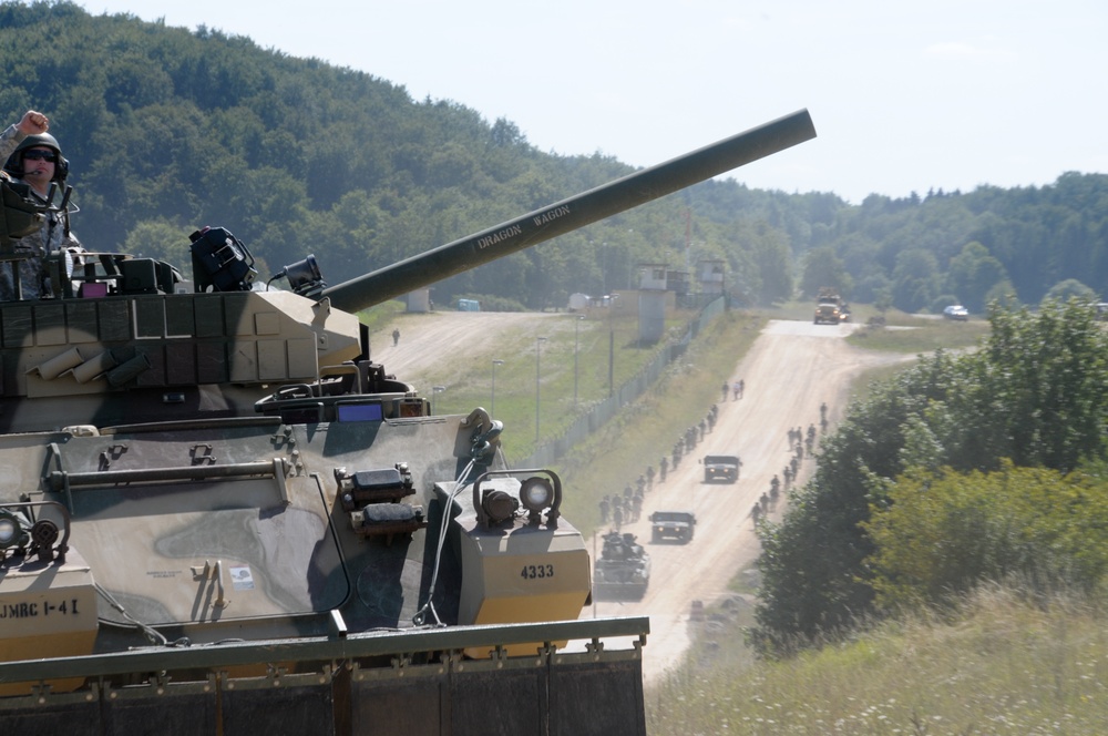 Regimental combat team mission rehearsal exercise