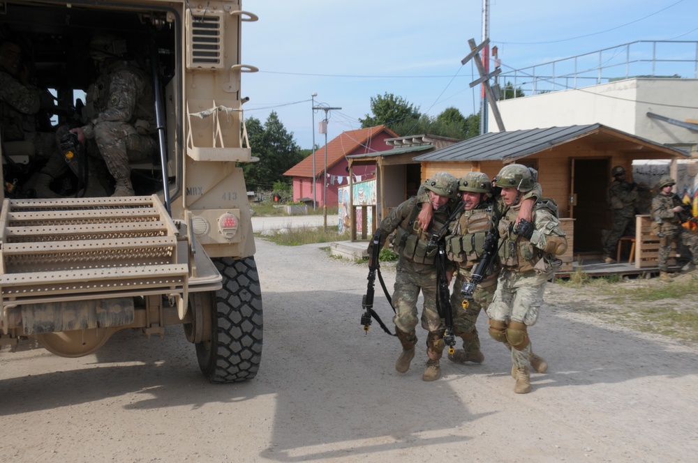 Regimental combat team mission rehearsal exercise