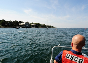 Coast Guard station on watch during Gloucester Clean Harbor Swim