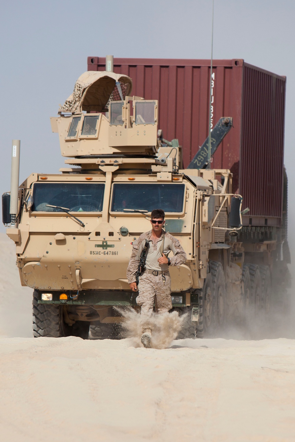 TS Company conducts Combat Logistics Patrol for maintenance and supply operations