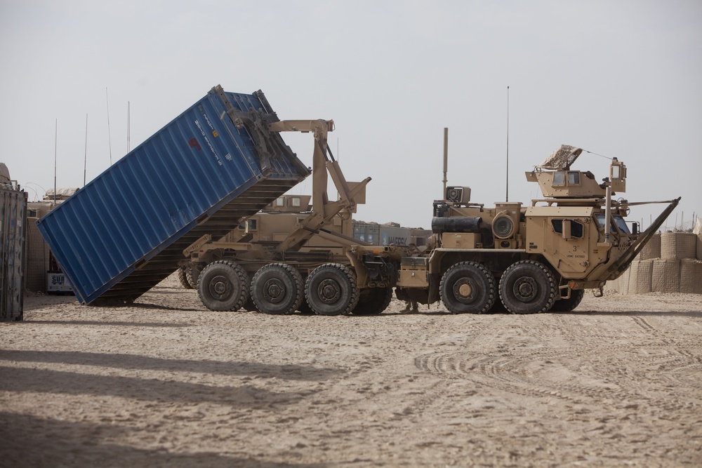 TS Company conducts Combat Logistics Patrol for maintenance and supply operations