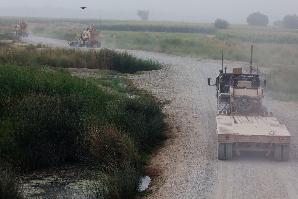 TS Company conducts Combat Logistics Patrol for maintenance and supply operations