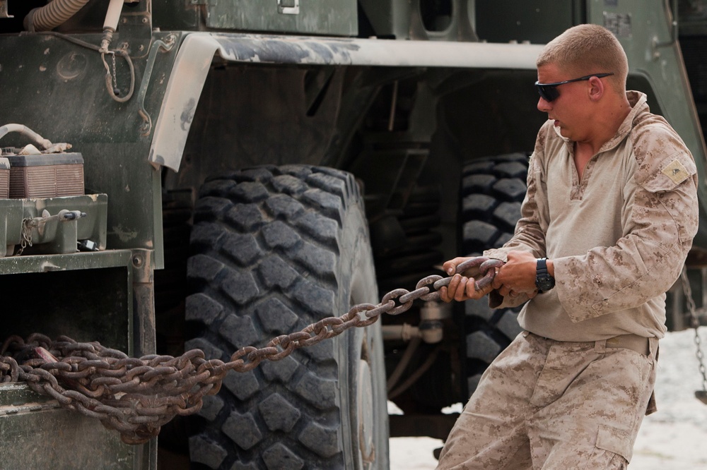 TS Company conducts Combat Logistics Patrol for maintenance and supply operations