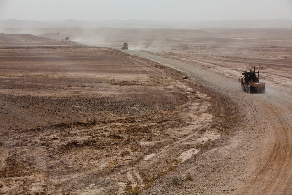 TS Company conducts Combat Logistics Patrol for maintenance and supply operations