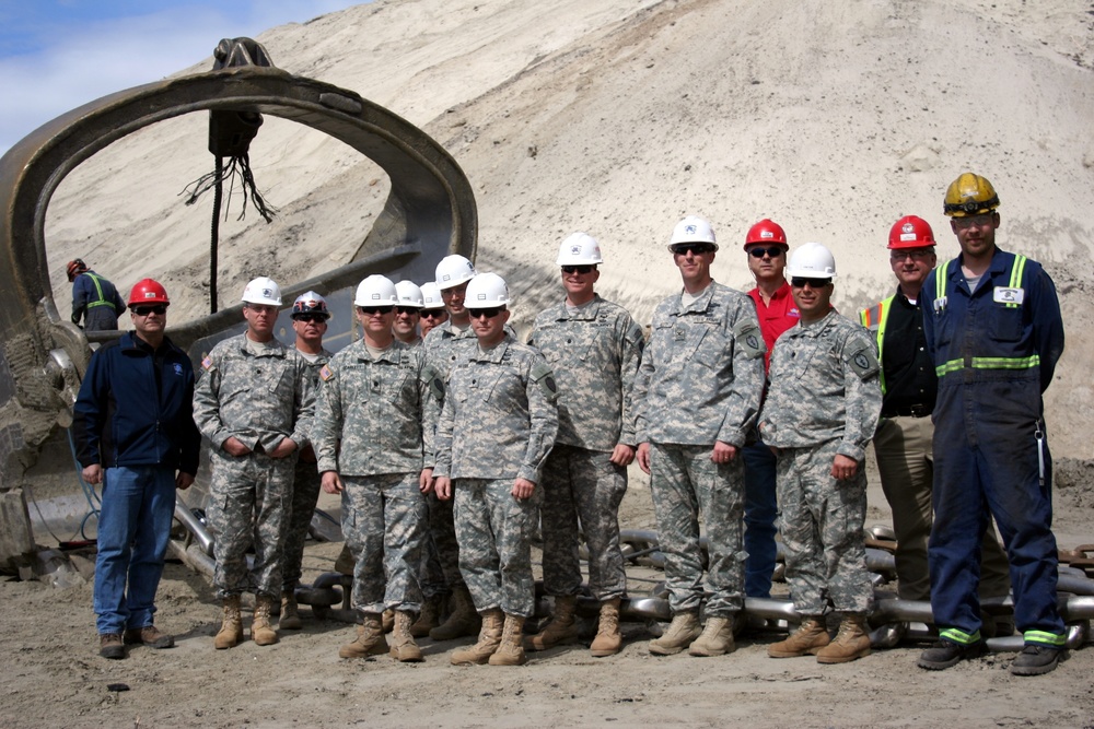 Styker leaders tour coal mine