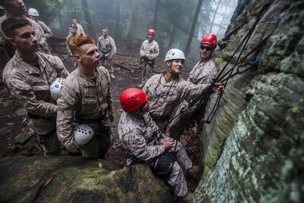 22nd MEU BLT Marines climb to the top in SOTG assault climbers course