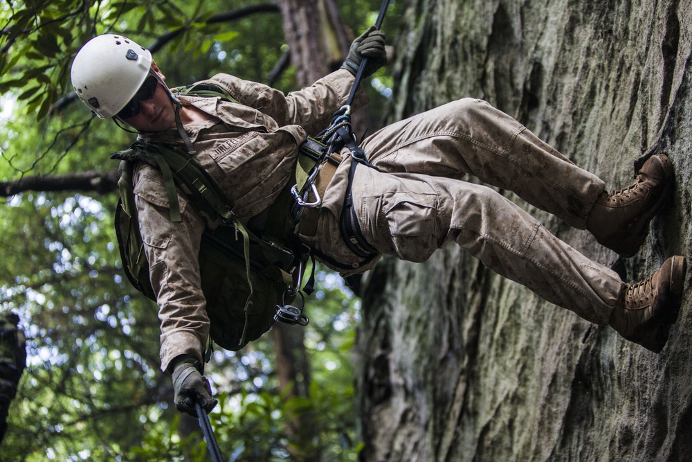 22nd MEU BLT Marines climb to the top in SOTG assault climbers course