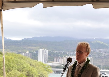 USS Missouri Memorial Association commemorates 68th anniversary of the end of World War II, unveils statue of Fleet Adm. Chester W. Nimitz