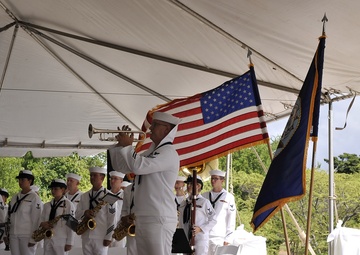 USS Missouri Memorial Association commemorates 68th anniversary of the end of World War II, unveils statue of Fleet Adm. Chester W. Nimitz