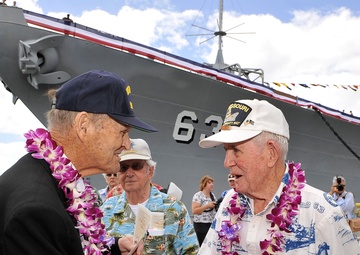 USS Missouri Memorial Association commemorates 68th anniversary of the end of World War II, unveils statue of Fleet Adm. Chester W. Nimitz