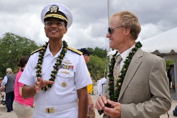 USS Missouri Memorial Association commemorates 68th anniversary of the end of World War II, unveils statue of Fleet Adm. Chester W. Nimitz