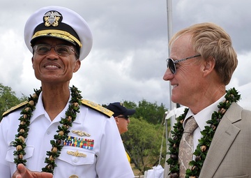 USS Missouri Memorial Association commemorates 68th anniversary of the end of World War II, unveils statue of Fleet Adm. Chester W. Nimitz