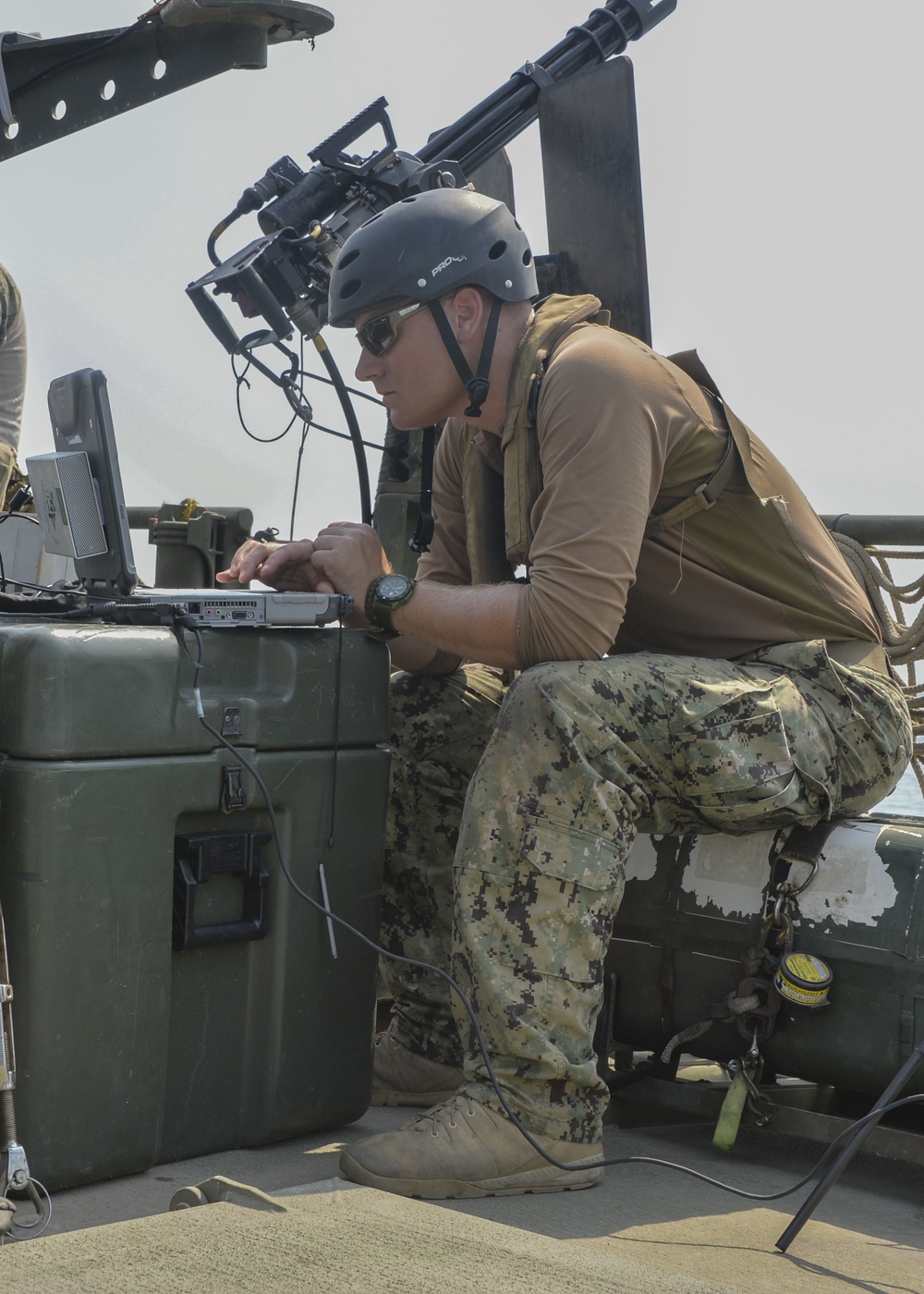 Commander, Task Group 56.7.4, Coastal Riverine Squadron 4, Puma AE unmanned aerial vehicle training