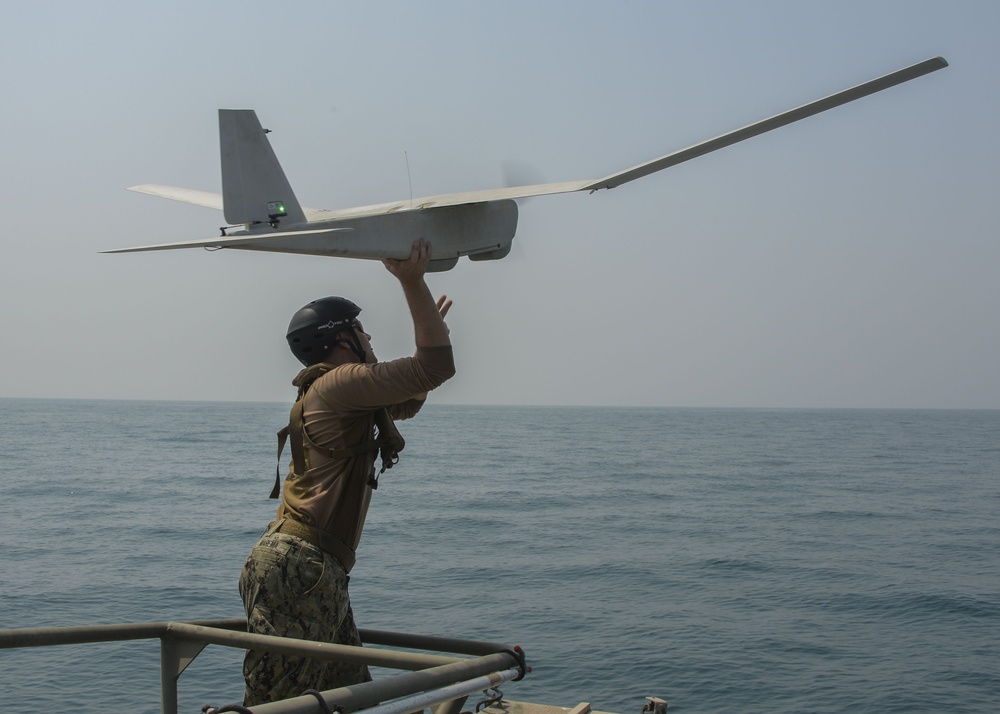 Commander, Task Group 56.7.4, Coastal Riverine Squadron 4, Puma AE unmanned aerial vehicle training