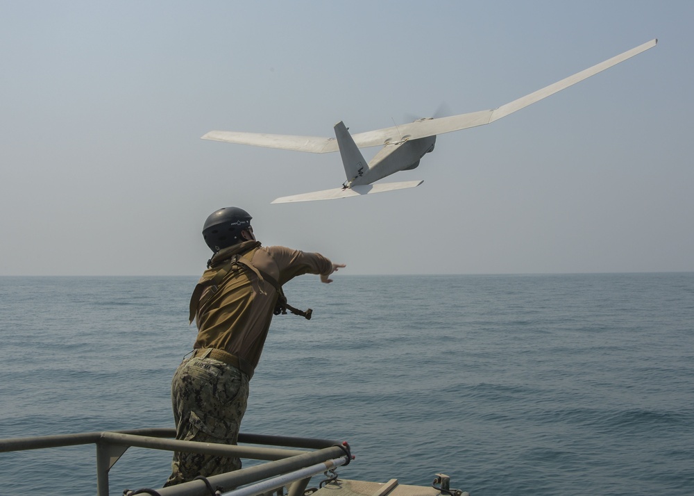 Commander, Task Group 56.7.4, Coastal Riverine Squadron 4, Puma AE unmanned aerial vehicle training