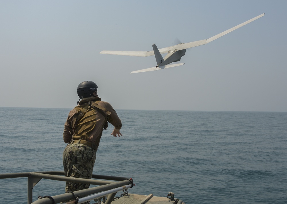 Commander, Task Group 56.7.4, Coastal Riverine Squadron 4, Puma AE unmanned aerial vehicle training