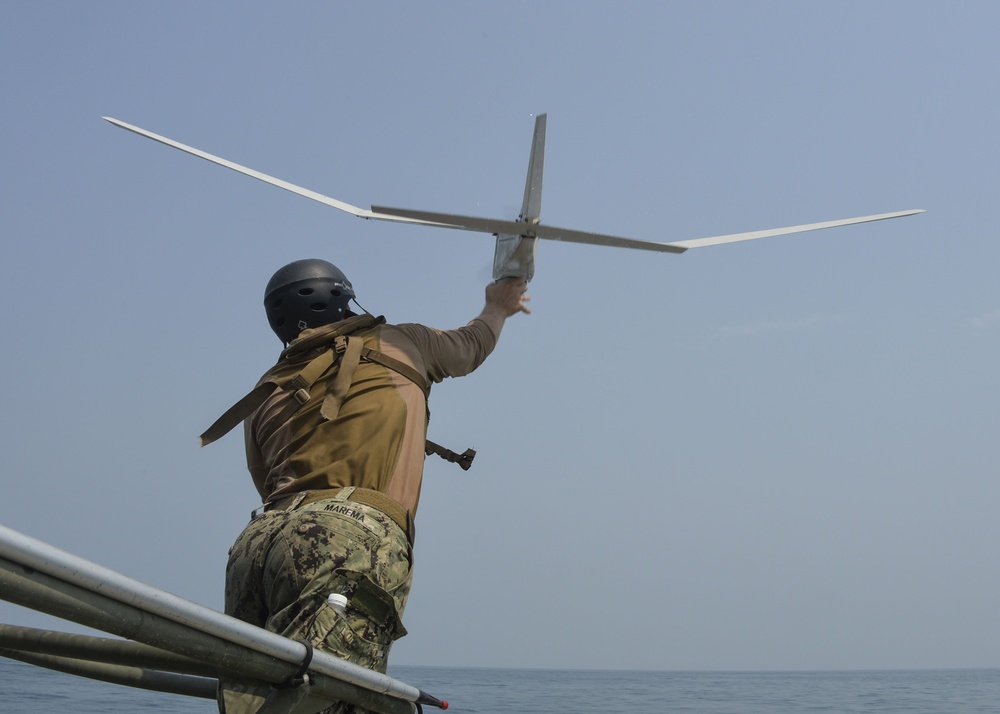 Commander, Task Group 56.7.4, Coastal Riverine Squadron 4, Puma AE unmanned aerial vehicle training