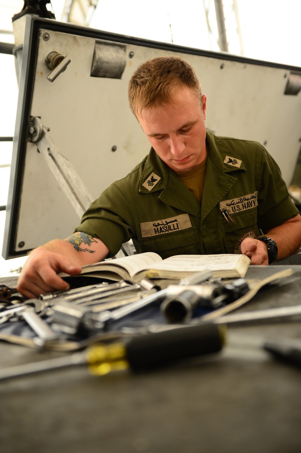 Commander, Task Group 56.7 boat maintenance