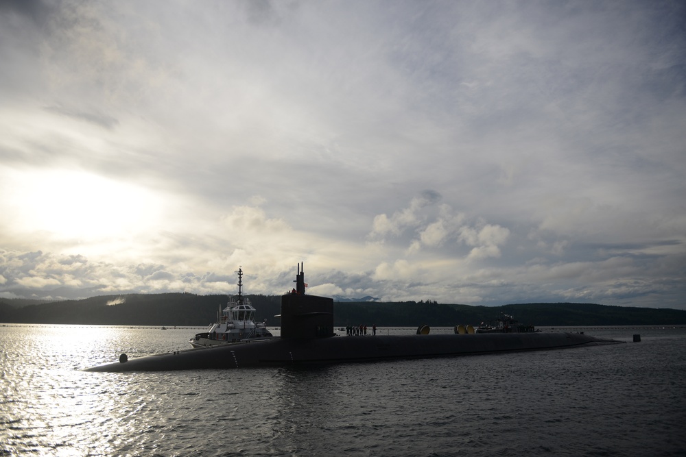 Ballistic-missile submarine USS Alabama (SSBN 731) returns to Naval Base Kitsap-Bangor