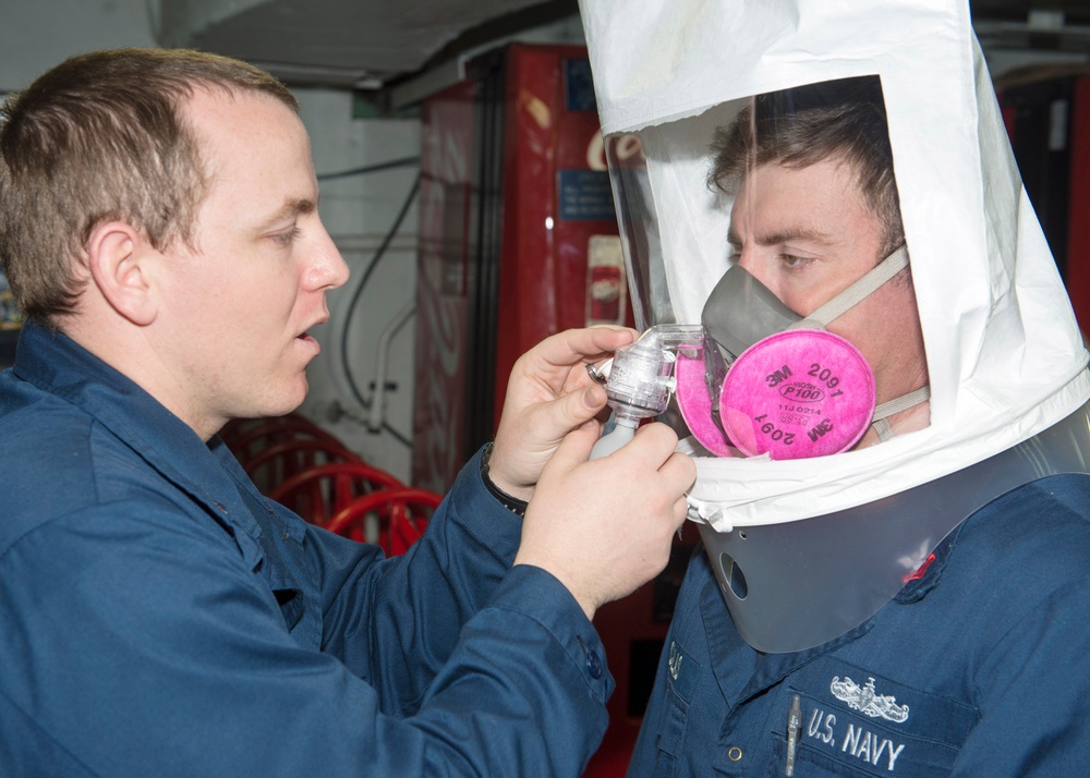 DVIDS Images USS Bonhomme Richard's respirator qualification [Image