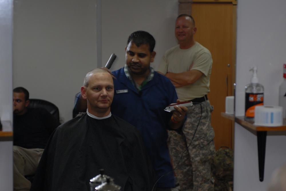Soldiers Shave Their Heads To Show Support