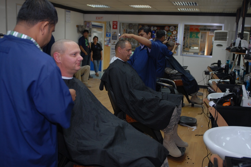 Soldiers Shave Heads to Show Support