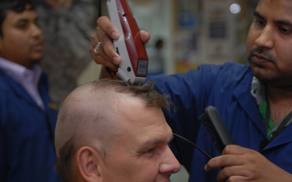 Soldiers Shave Heads To Show Support
