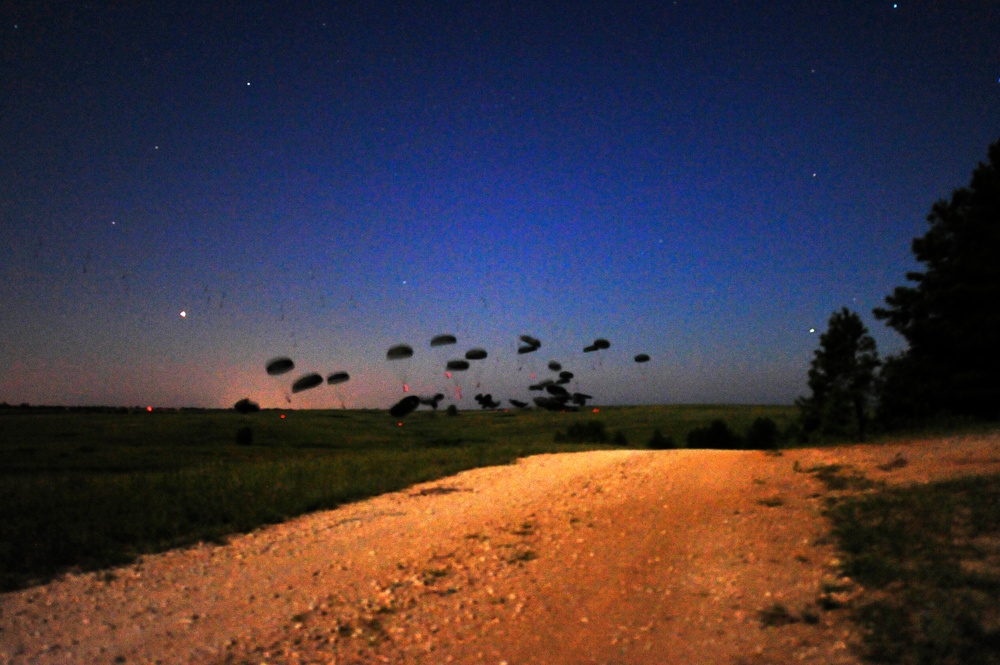 JRTC 13-09 night air drop onto Geronimo