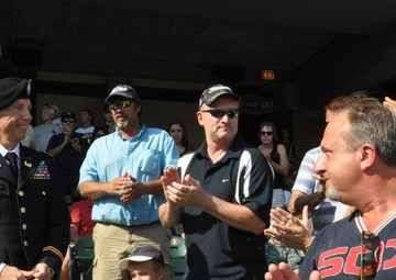 Lt. Col. William Holstine receives recognition at the Chicago White Sox &quot;Hero of the Game&quot;