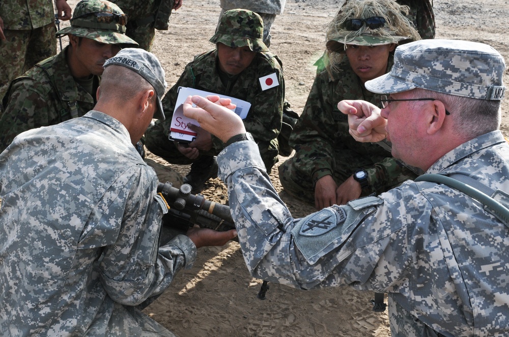 American and Japanese snipers come together to train