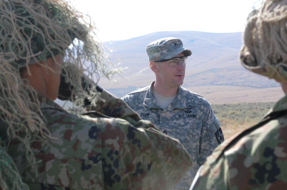 American and Japanese snipers come together to train