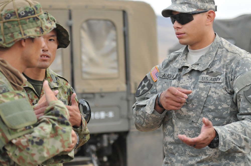 American and Japanese snipers come together to train