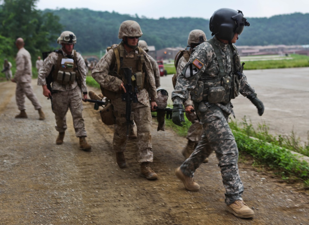 3rd Bn., 12th Marines participates in joint CASEVAC training