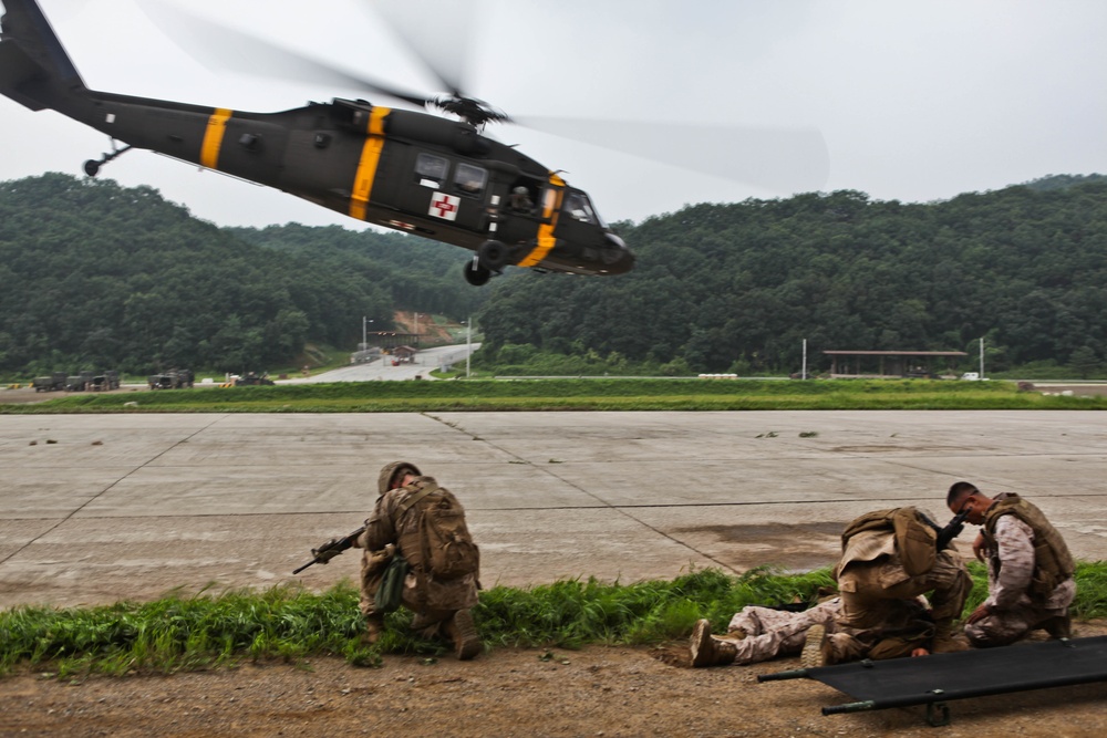 3rd Bn., 12th Marines participates in joint CASEVAC training