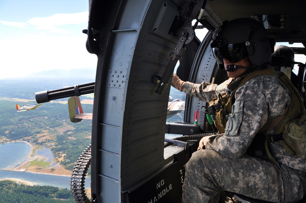 Soldiers conduct historic flight with World War II aircraft