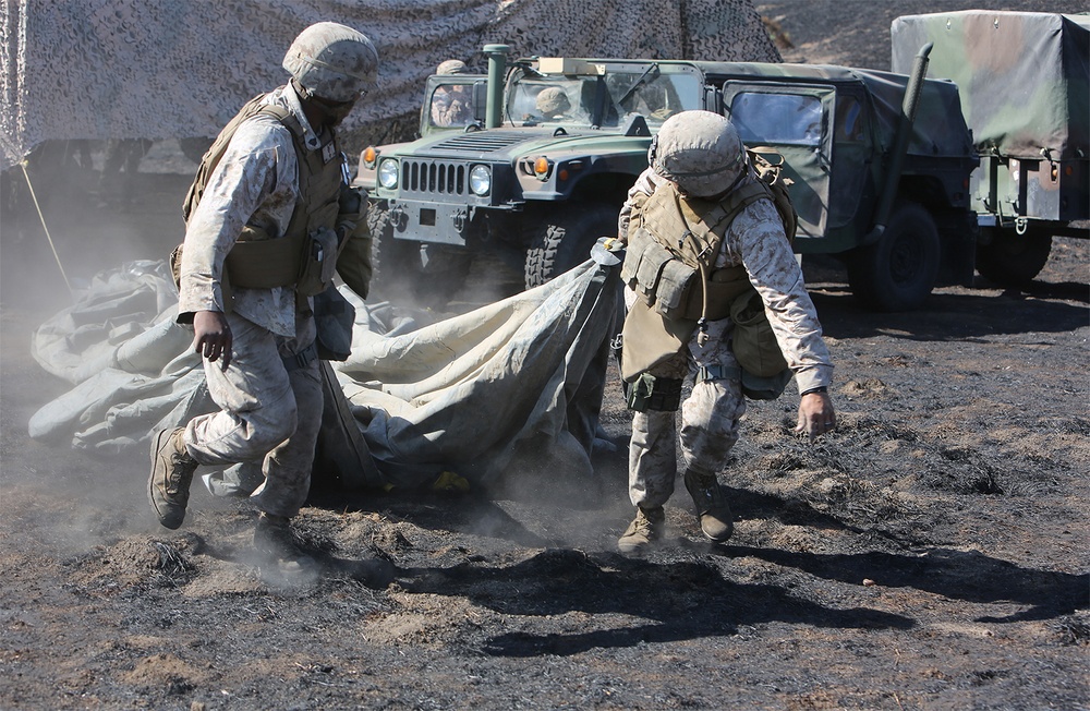 CLB-5 Marines conduct combat operations center exercise