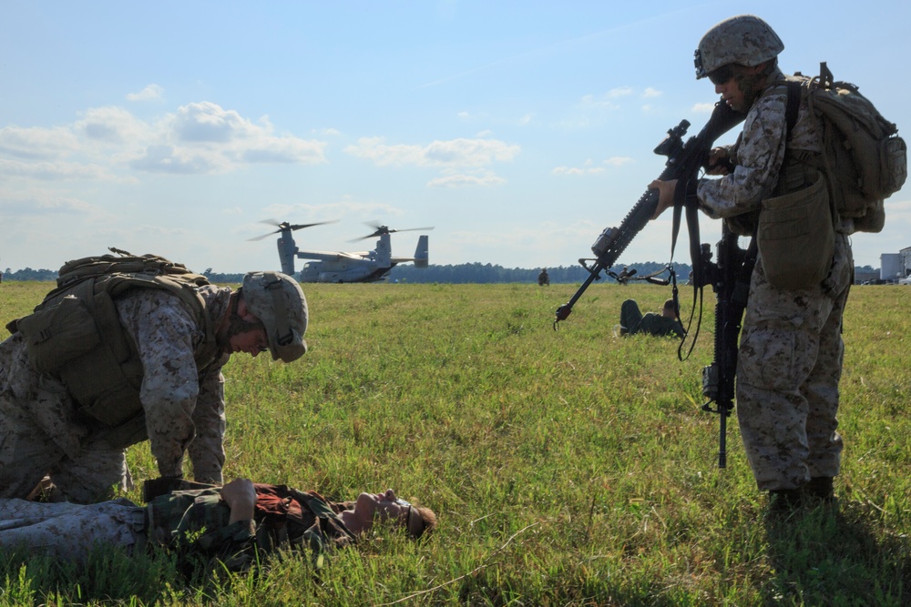 22nd MEU participates in mass casualty evacuation training