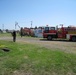 US Army fire trucks response in Japan earthquake response exercise