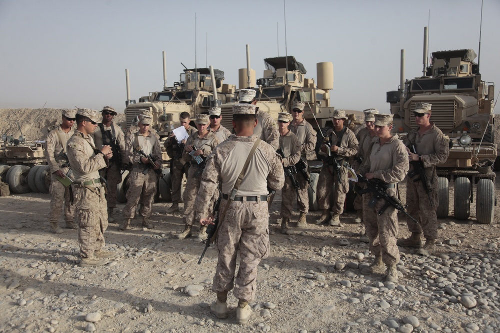 2nd Truck Platoon, 3/4 Prepares for a Resupply Mission