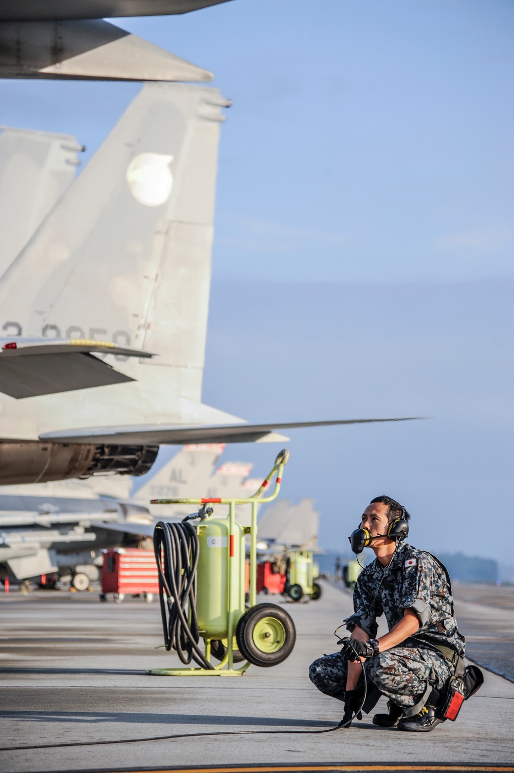Japan Air Self-Defense Force gets ready for flight