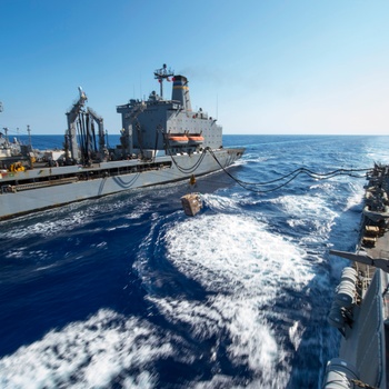 USS Gravely replenishment at sea